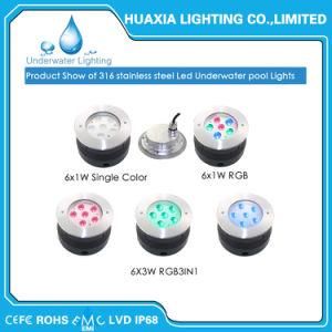 Warm White Ce RoHS 18W LED Floor Inground Pool Lights