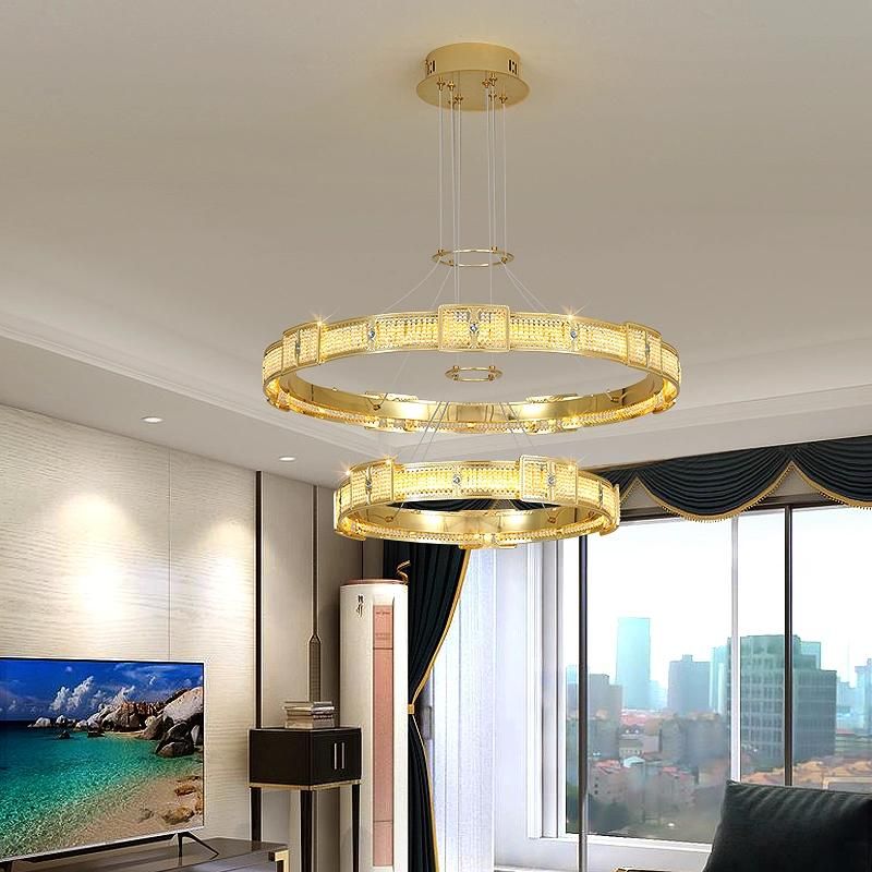 2022 Modern Hanging Bedroom Living Room Decor Circle Rings Ceiling Pendant Lights