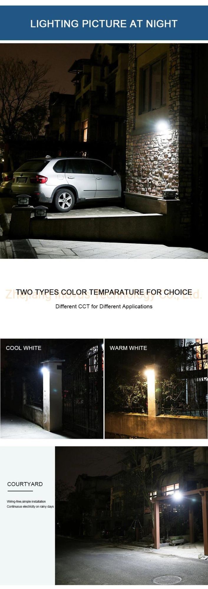 Best Seller 3rd Gen Solar Lights Outdoor 2 in 1 Landscape Lighting Wall Light