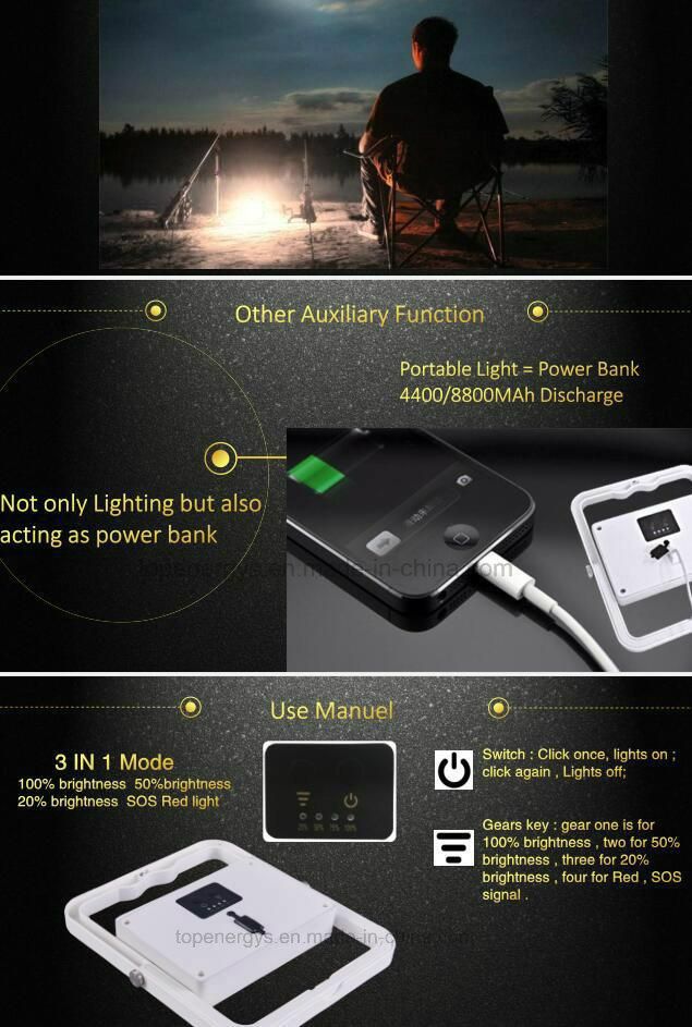 Portable Outdoor LED Work Light Built-in Power Bank