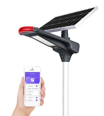 50W 60W 70W 80W 100W 200W 300W Outdoor Mobile APP Control Die-Cast Aluminum Split-up Solar Street Light with Pole