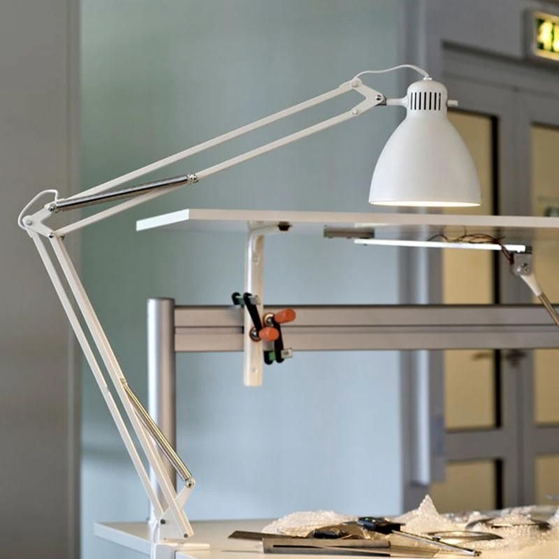 2022 Wholesale Industrial Style Study Desk Lamp Round Folding Wrought Iron Table Lamp