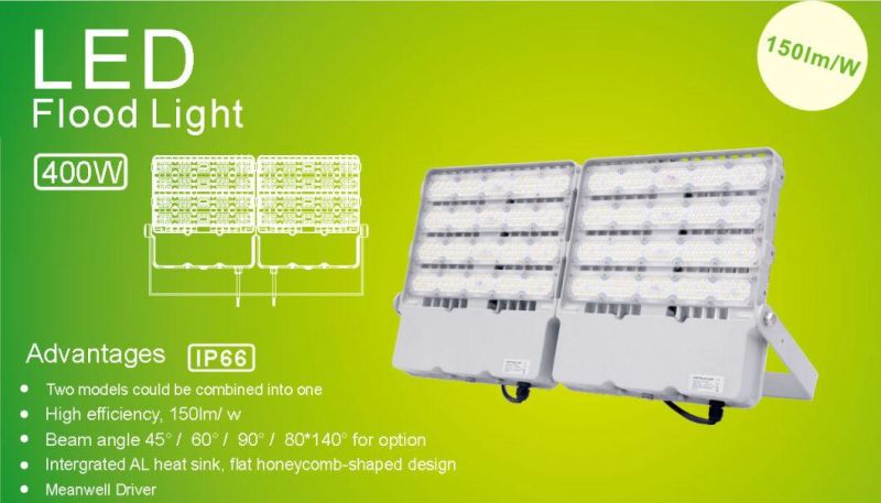 200W 300W 400W 600W 800W 1000W LED Flood Light for Tennis Court and Football Field