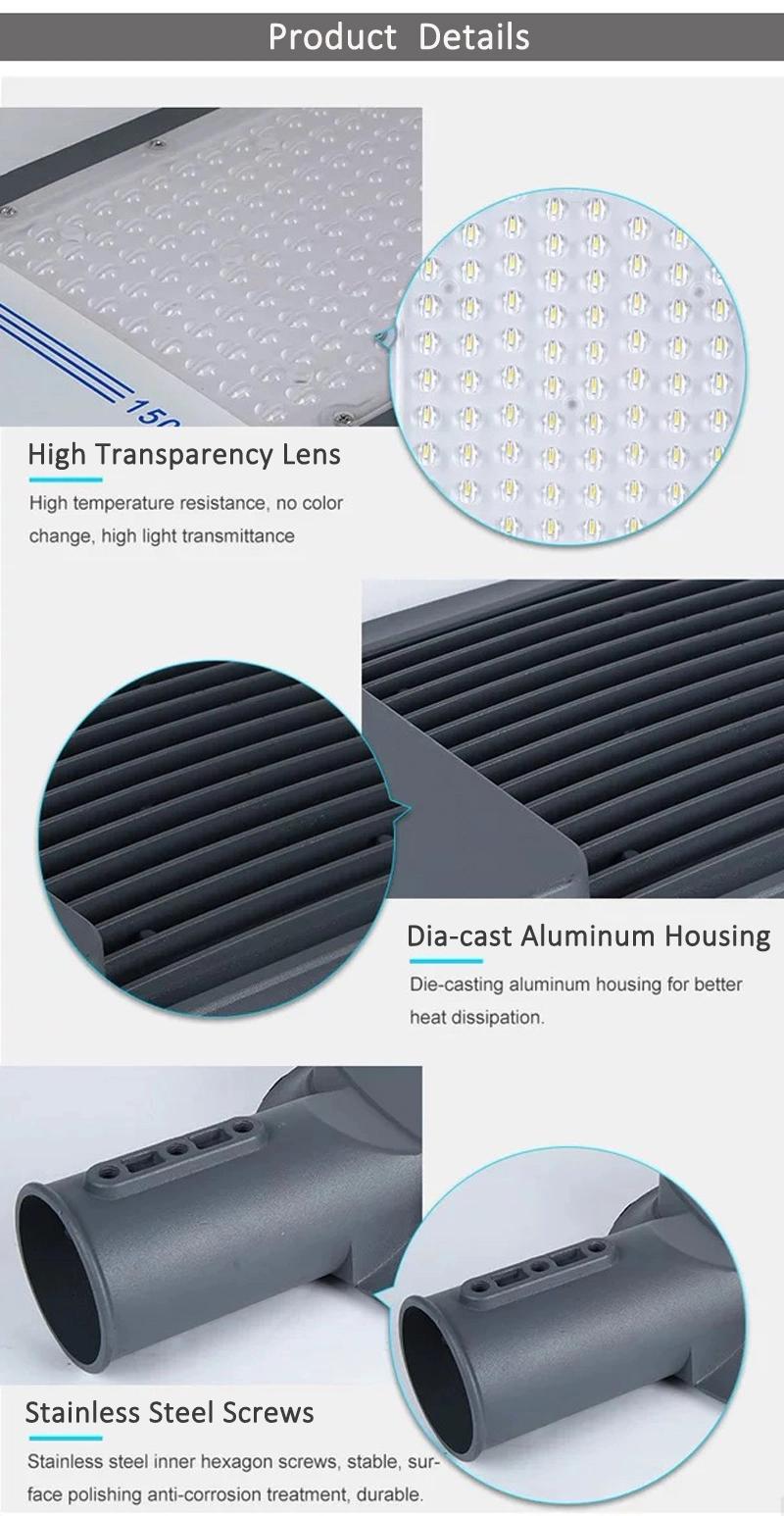 High Quality Energy Saving 30W 50W 100W 150W 200W Lens Aluminum IP65 LED Street Light