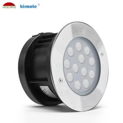 9W 24V DMX512 Control LED Underwater Light IP68 Waterproof SS316L Stainless Steel LED Ground Light