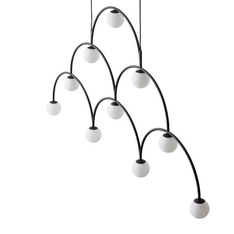 2022 Modern Geometric Line Chandelier Nordic Iron Art Lamps Postmodern Simple Stylist Pendant Light