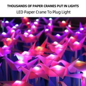 LED Light-Thousand Paper Crane Plug-in Lamp
