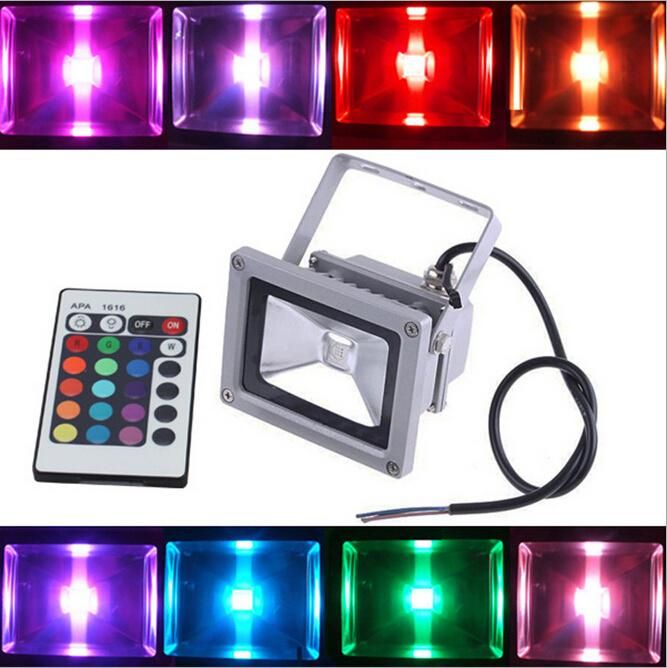 Outdoor Exterior Energy-Saving Landscape Industrial Reflector Red/Yellow/Green/Blue/RGB Waterproof 50W 100W Spot RGB LED Flood Light