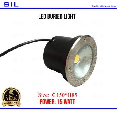 Uplight IP65 Recessed Outdoor Round LED COB Underground Light 15watt Underground LED Buried Light