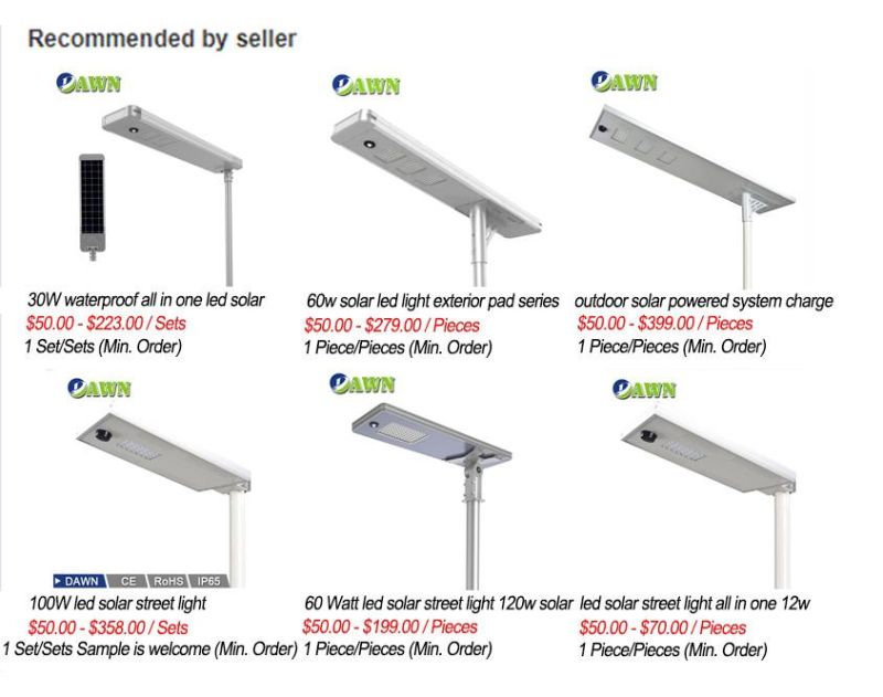 All in One/Integrated Outdoor LED Light Solar Street Lighting 70W