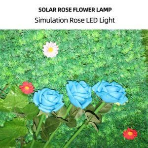Outdoor Waterproof Solar Landscape Lamp Solar Ground Plug-in Lamp Garden Solar Light Solar Rose Flower Lamp