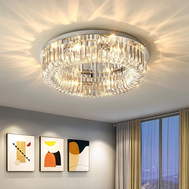 Post-Modern Crystal Chandelier European Creative Living Room Luxury Minimalist Bedroom Pendant Light
