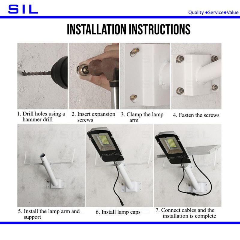 Motion Sensor ABS IP65 Waterproof Outdoor 30W Integrated All in One LED Solar Street Light