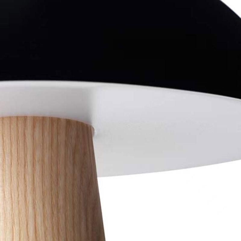 2022 Mini Table Lamp Modern Hotel Bedwood Grain Color Mushroom Bed Table Lamp