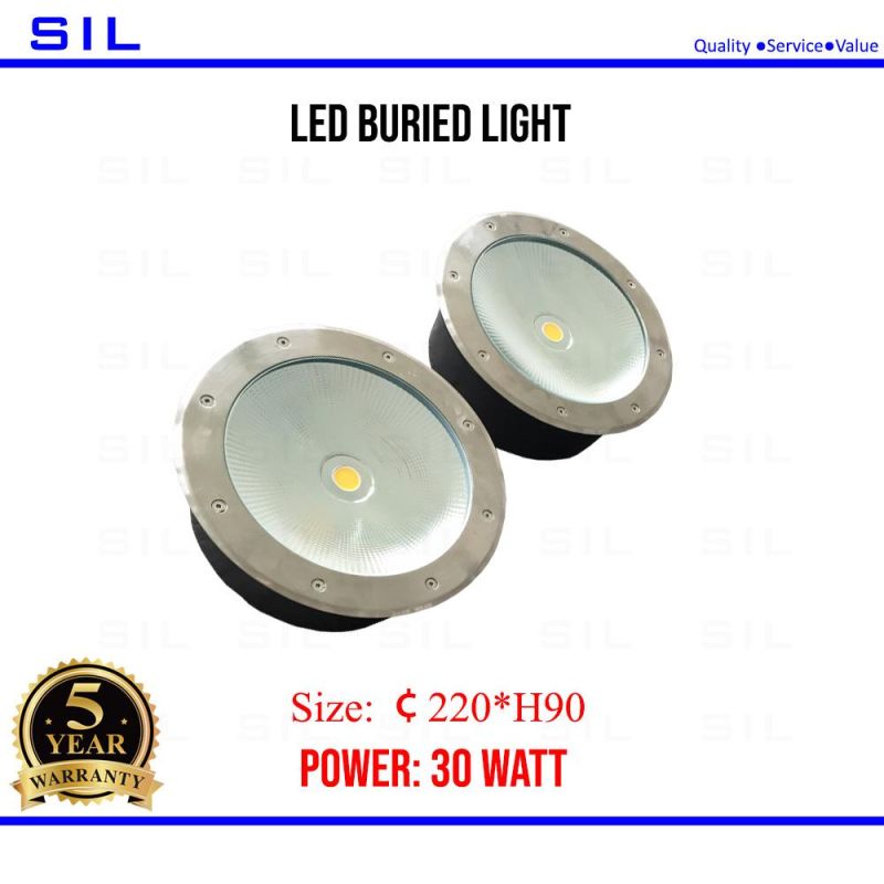 High Lumen COB LED Buried Light Underground 25W IP68 Waterproof Inground Lamp