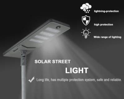 100W Outdoor IP65 Integrated LED Sensor Solar Lantern Street Light