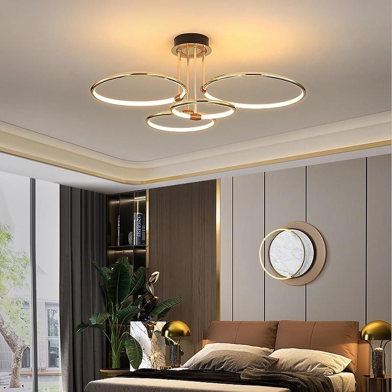 2022 Hot Sale LED Bedroom Decorate Ceiling Lamp Indoor Round LED Pendant Light Living Room Chandelier