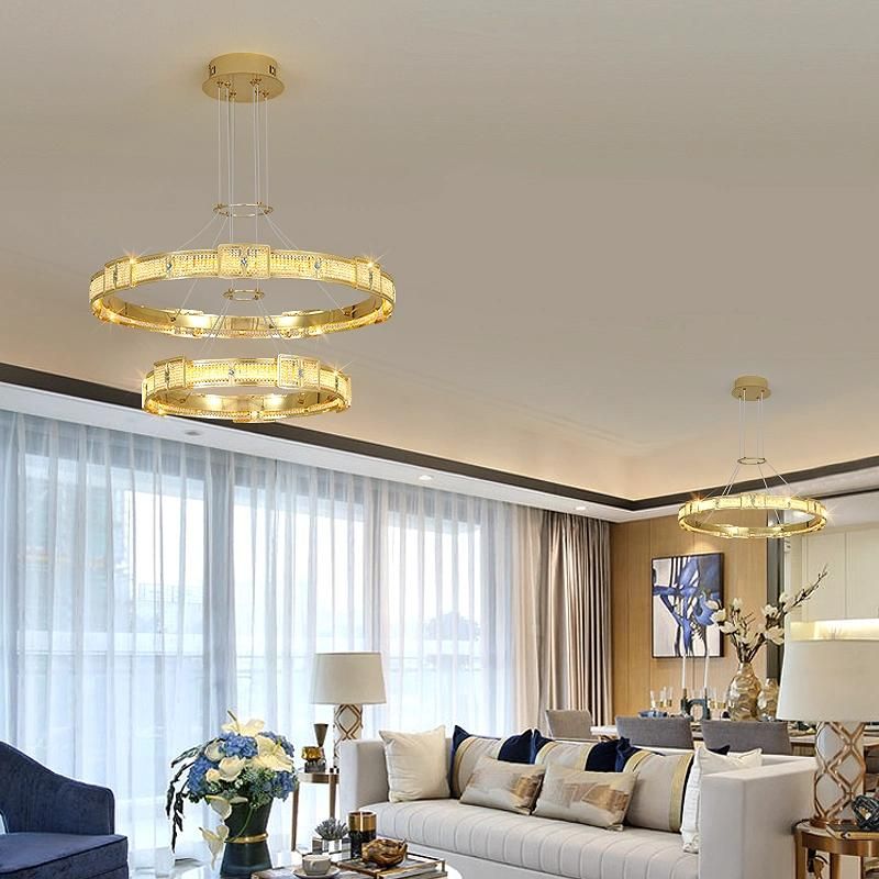 2022 Modern Hanging Bedroom Living Room Decor Circle Rings Ceiling Pendant Lights