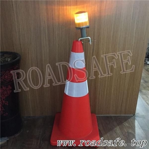 Plastic Safety LED Strobe Warning Lamp High Reflective / Barricade Cone Light