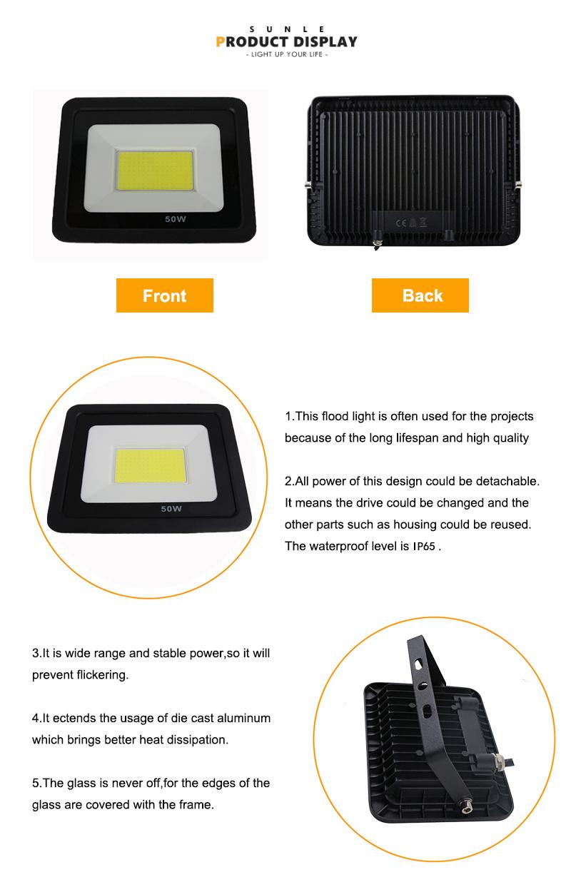 Competitive Price COB 50W LED Flood Light for Stadium Football Tennis Court