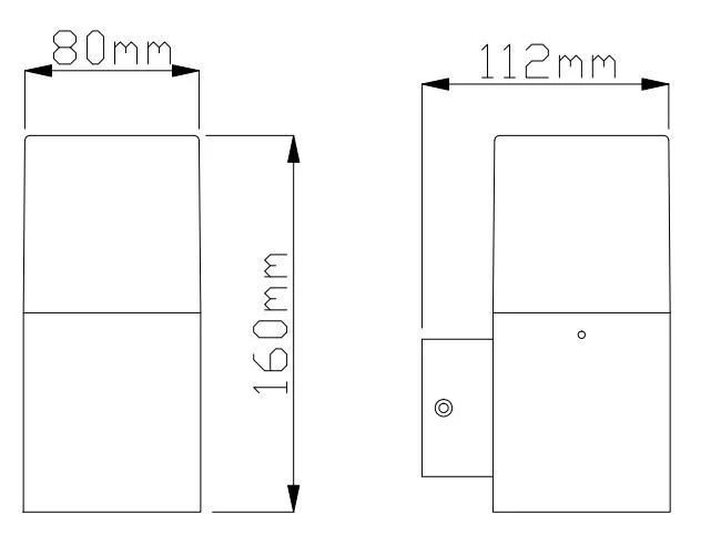 E27 Waterproof PMMA Garden Courtyard Wall Light