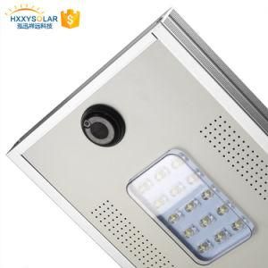 All in One 15W Solar LED Lamp Street Light with Hidden CCTV Camera