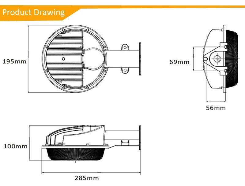 Hairolux New Design Mini Waterproof IP66 LED Streetlight Outdoor LED Street Lighting 35W 50W Garden Light