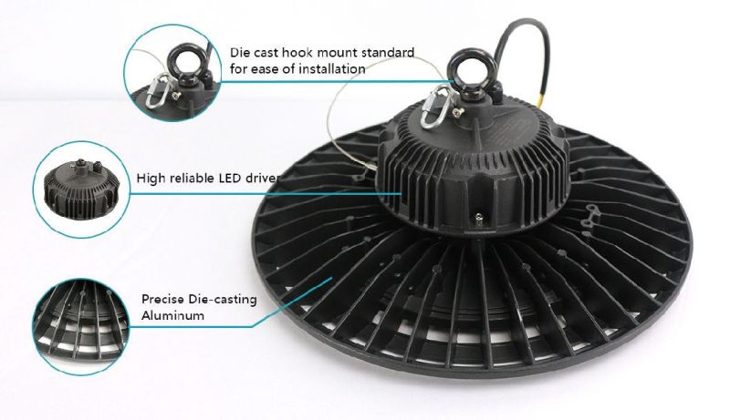 IP68 Factory Industrial SMD2835 100W 150W 200W UFO LED High Bay Light