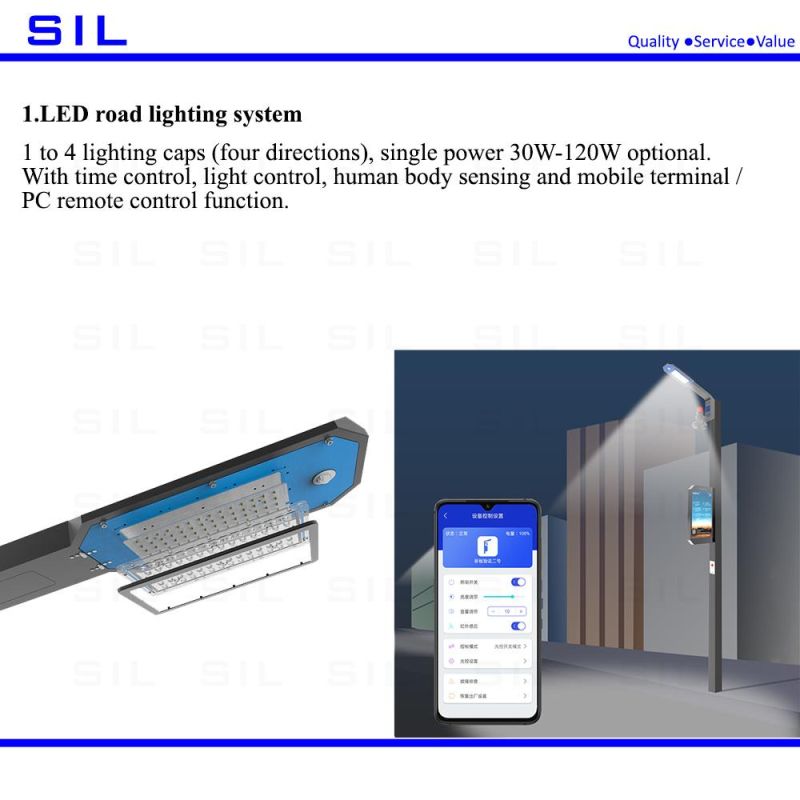 5g Outdoor IP65 Roadside Advertising Light Pole Display Screen HD Street Pole Advertising LED Street Light