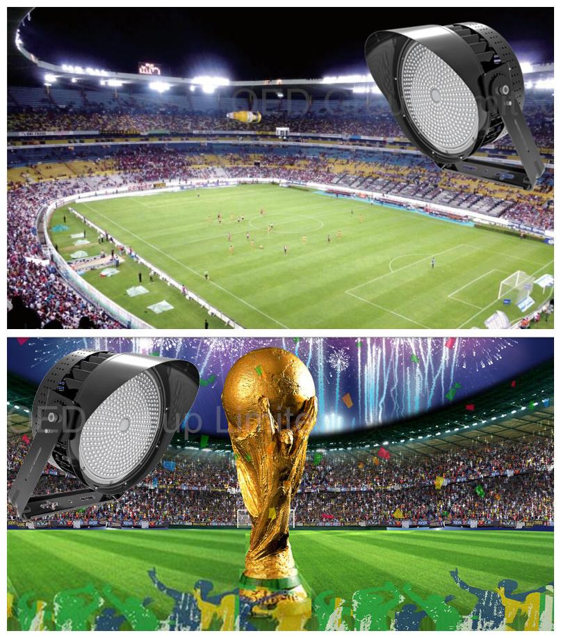 AC85-277V 140lm/W IP66 Industrial Round 400W Round Shape LED High Mast Stadium Flood Light