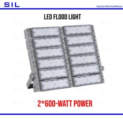 Football Basketball Baseball Sport Court Stadium Lighting 1200watt 2*600W LED Flood Light