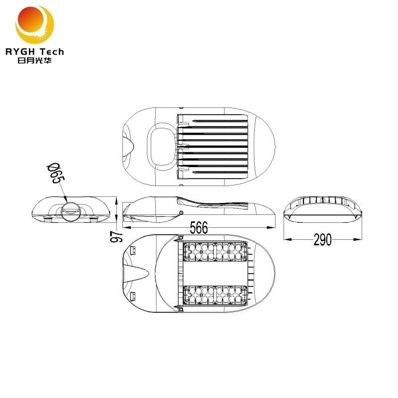 Aluminum 60W LED Street Lighting with 5 Years Warranty