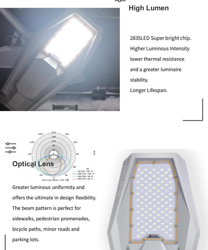 100W 200W 300W 400W China Outdoor Solar Street Lamp Aluminum Remote Control Waterproof Solar Powered LED Street Light