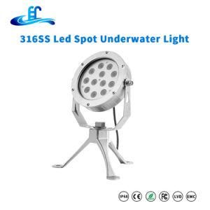 IP68 316ss 36watt LED Underwater Spot Light with CE RoHS Certificate