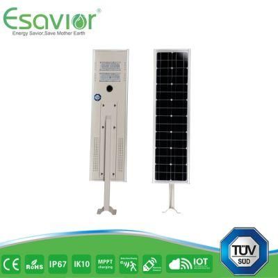 Esavior 5000K Color Temp. 50W LED Light Source Integrated LED Solar Street Lights Solar Lights