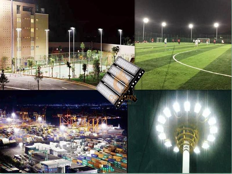 Wide Voltage 90-305V AC 0-10V Dimmable IP65 400W LED Projector Flood Light for Outdoor Stadium Tennis Court Lighting with Inventronics Driver 7 Years Warranty