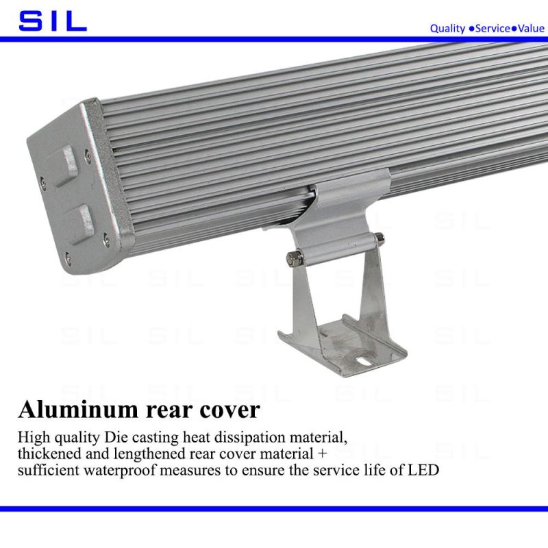 LED Wall Spot Light Aluminum Housing Outdoor Waterproof IP65 R/B/Y/W/G/RGBW 216W L1000mm LED Wall Washer Linear Light