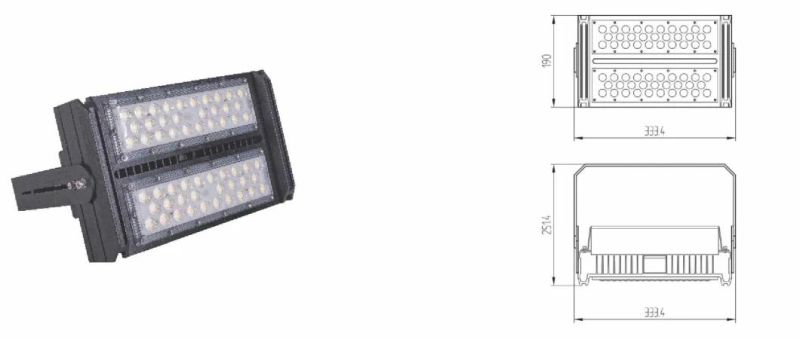 IP66 Tunnel Lighting Outdoor Tennis Basketball Football Cricket Sport Field Floodlight Square LED Flood Lamp 200W LED Flood Light