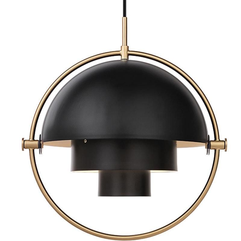 2022 Nordic Classic Pendant Lamp Electroplated Copper Lamp Designer Model Room Bar Cafe Semicircle Deformation Pendant Light