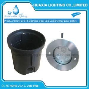 316 Stainless Steel IP68 Recessed 9W LED Underwater Light