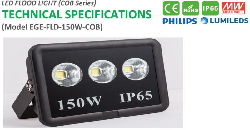 150W COB LED Street Flood Light for Outdoor Lighting