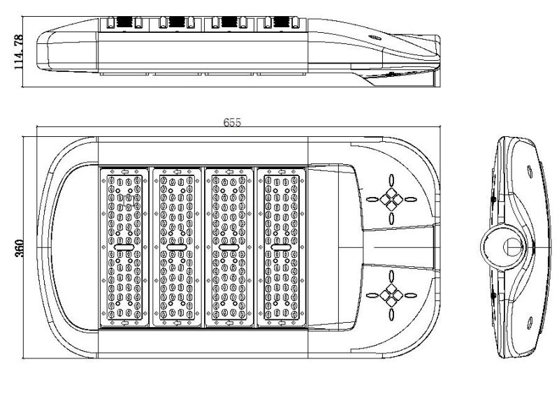 170lm/W 200W Solar LED Street Light Manufacture with Ce& RoHS Approval