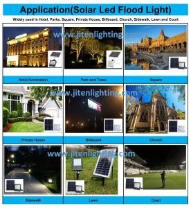 100W Outdoor Solar LED Floodlight Lamp Waterproof Flood Light with Solar Panel