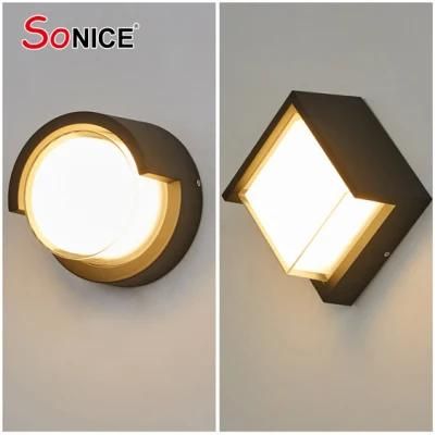 Die Casting Aluminium Surface Mounted Square LED Wall Night Lights for Household Hotel Garden Villa Building Corridor