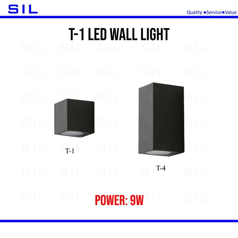 Residential Lighting Surface Wall Mounted Light IP65 Outdoor Wall Light LED up and Down Wall Lamps 9W LED Wall Light