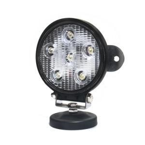18W Round Shape LED Work Light for 4*4 Offroad Truck Tractor Industrial Vehicle