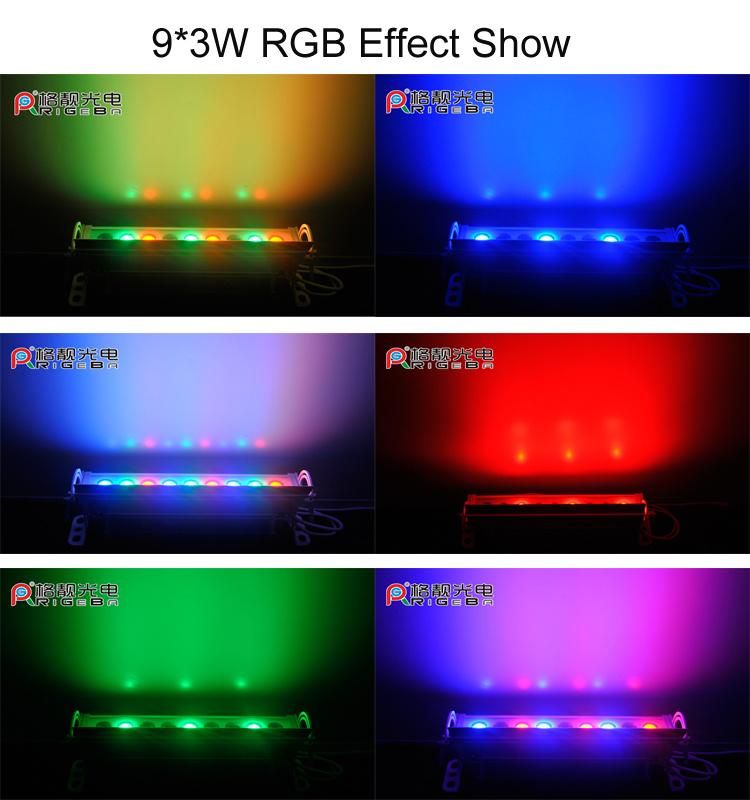 9 LEDs 3W RGB 3in1 Waterproof Outdoor LED Wall Washer