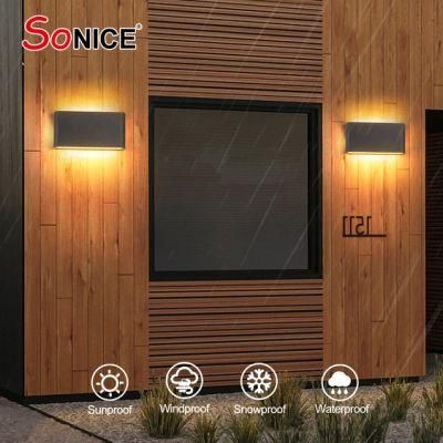 Interior and Exterior Die Casting Aluminium LED Elliptic Cylinder up and Down Modern Wall Scone Lights