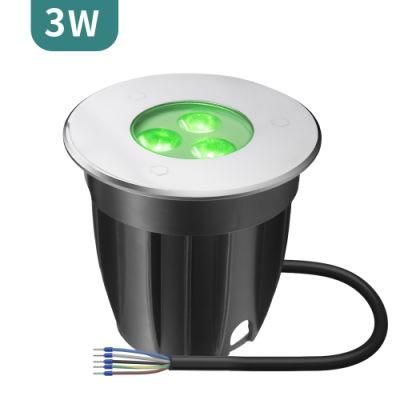 Manufacturers 3W DC24V External Control LED Ground Light IP68 Waterproof LED Outdoor Light