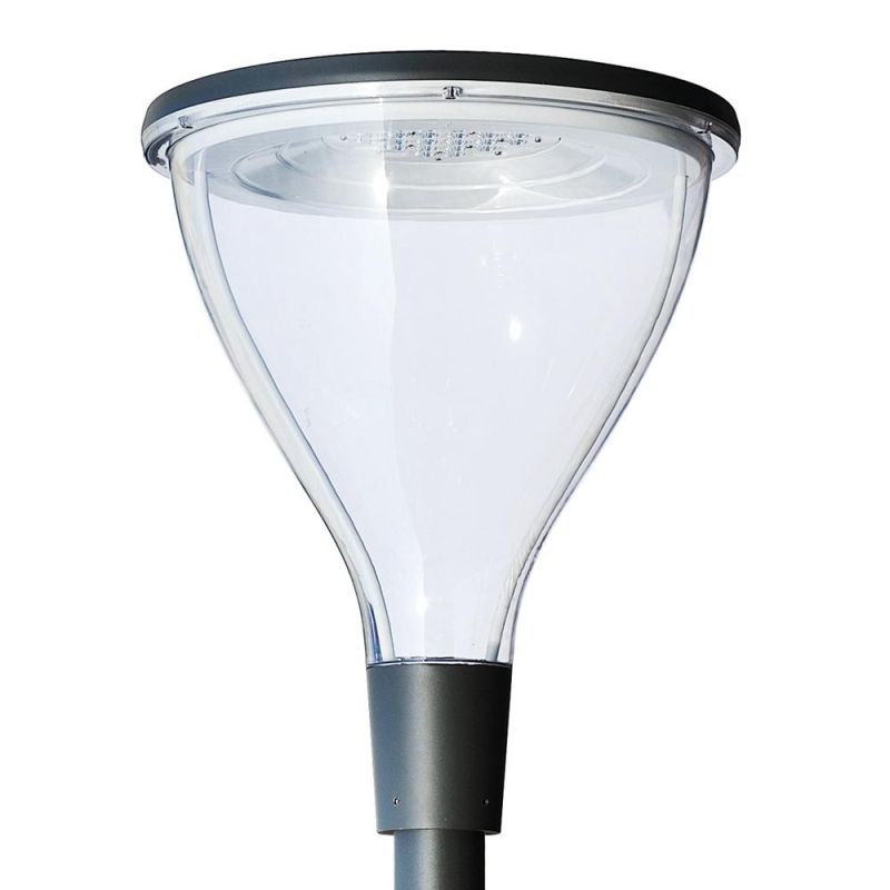 Peonylighting Modern IP65 Aluminum Outdoor Grey LED Post Top Light Waterproof 55W LED Garden Lamp